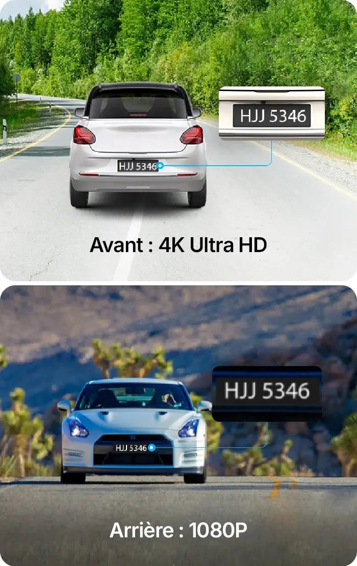 DASHCAM 4K Surveillance 24H24 WIFI/GPS dashprocam